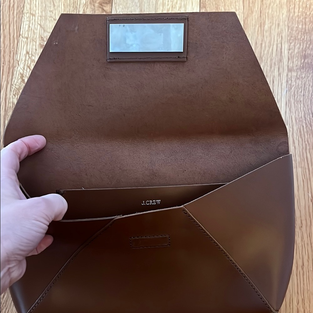 Brown Leather Clutch - Picture 2 of 4